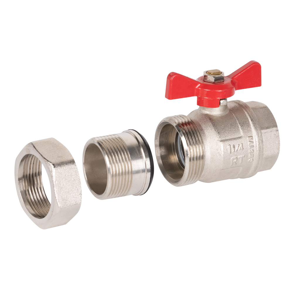 Кран шаровый Royal Thermo OPTIMAL 1 1/4" НГ, бабочка