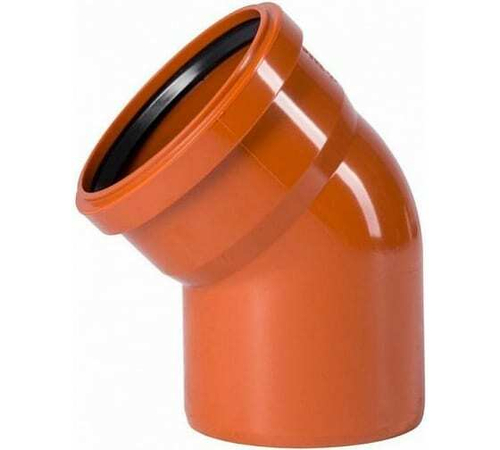 ПВХ Отвод d160 45" кирпич