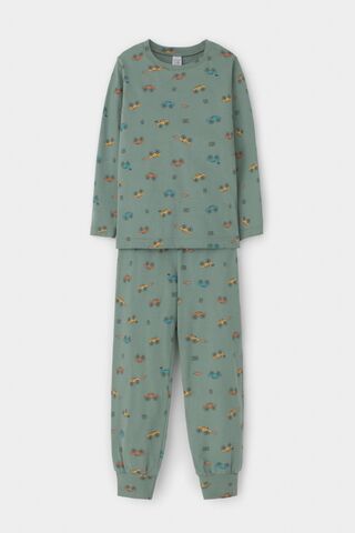 пижама  для мальчика  К 1561/весенний зеленый,гонки