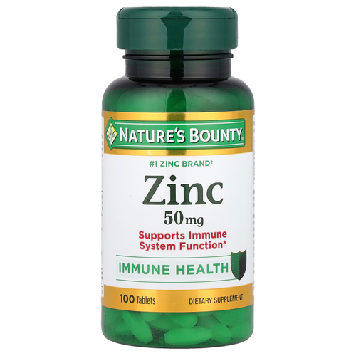 Nature's Bounty, цинк, 50 мг, 100 таблеток
