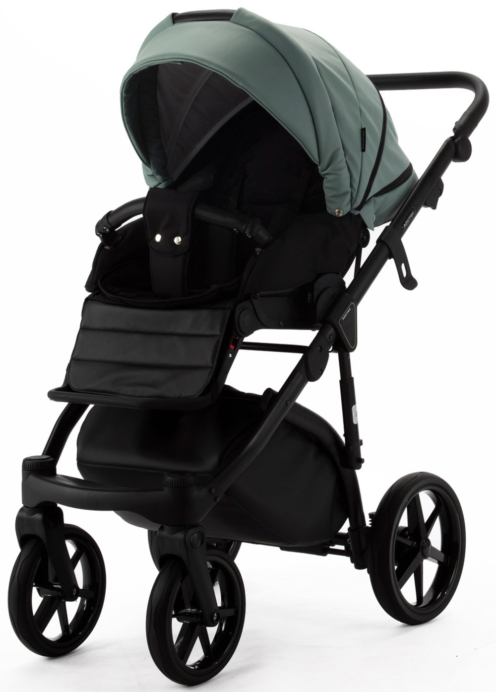 Детская коляска Adamex Nola Deluxe 3 в 1 N-SA20 (СЕРО-ЗЕЛЕНАЯ КОЖА)