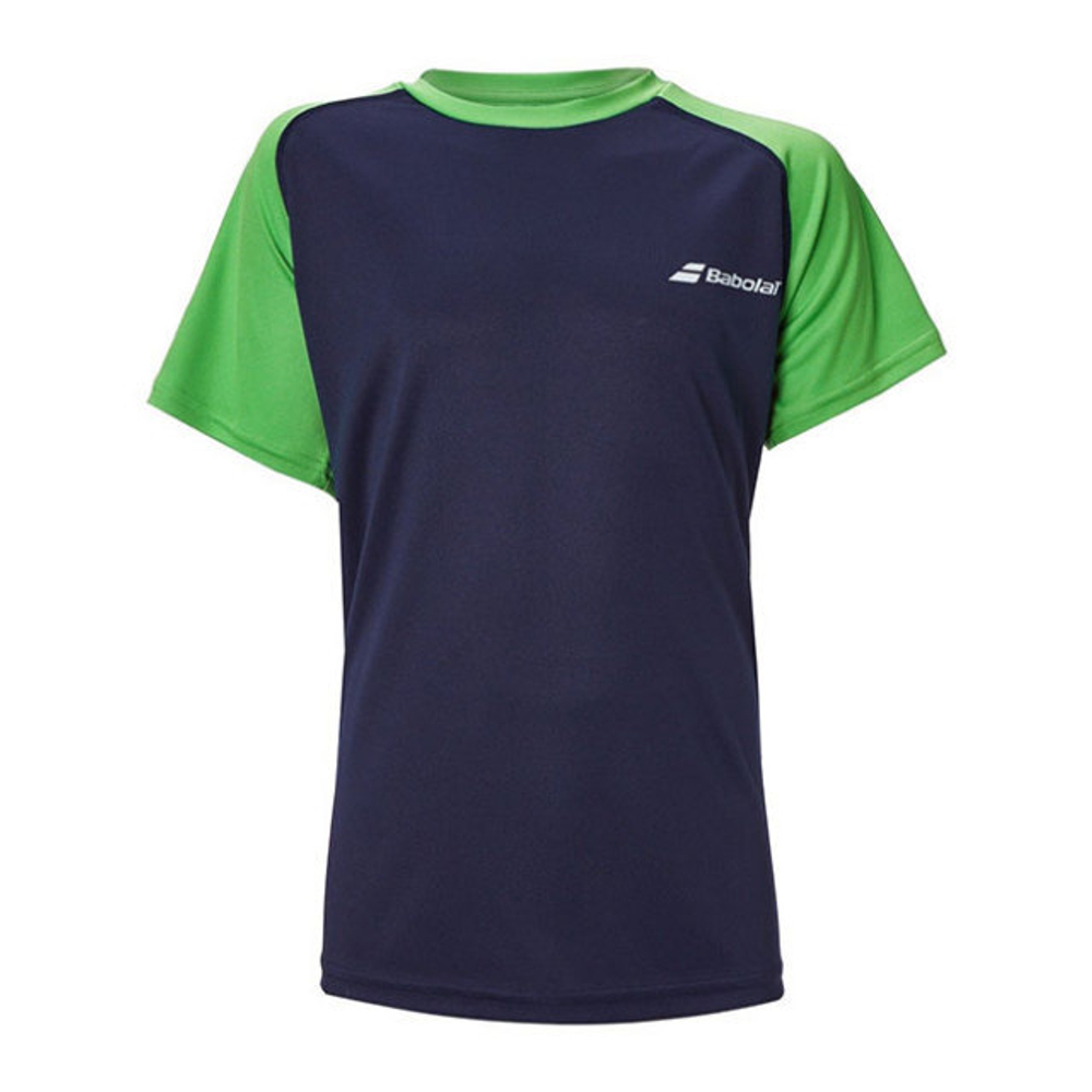 Детская теннисная футболка Babolat Play Crew Neck Tee Boy - peacoat/poison green