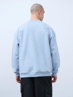 Свитшот оверсайз с начесом (голубой)