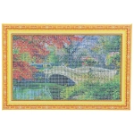 Алмазная мозаика на подрамнике с полным заполнением «МИР ЯРКИХ КРАСОК», тихая осень, 20*30 см