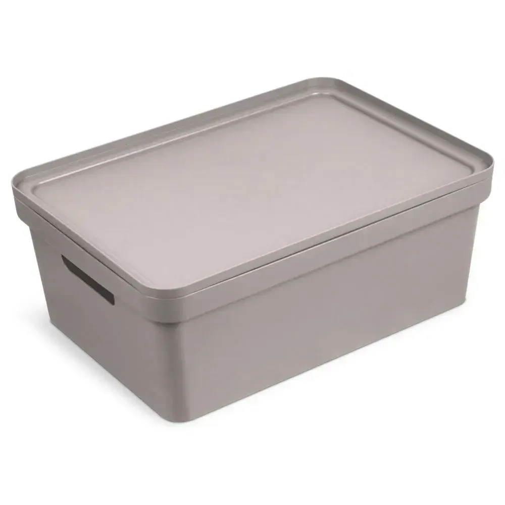 Коробка для хранения Фортуна 380х150 коричнево-серая С746КСЕР (комплект 6 шт)