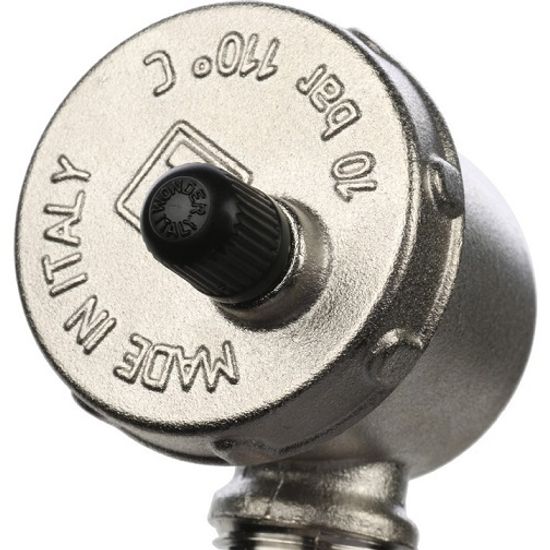 Воздухоотводчик Stout 1/2" автоматический угловой, вертикальный выпуск, никель (SVS-1013-000015)