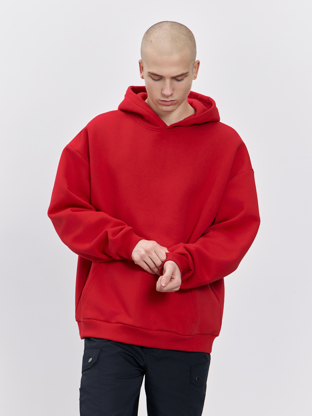 Худи с начесом (красный)