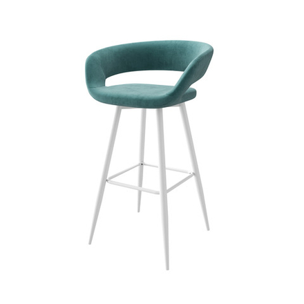 Стул полубарный МАМАДОМА Барни Р 700, b15 MINT LUX/БЕЛЫЙ