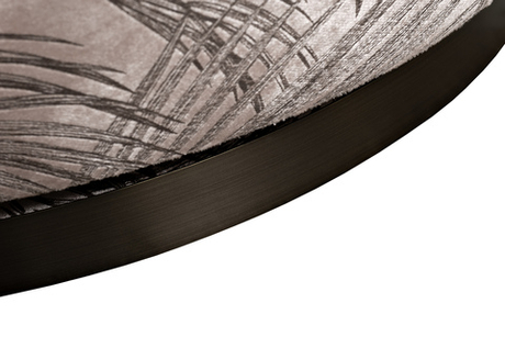 Кресло Верона(Verona) вращающееся,вельвет принт листья Valdes110-BEG/бронза 70x77x80см Garda Decor