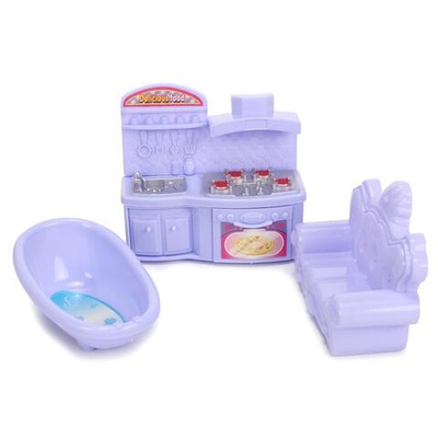 Дом для куклы с мебелью и фигурками коробка 1365