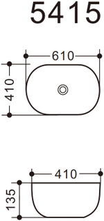 Раковина керамическая накладная Art&Max AM5415-W