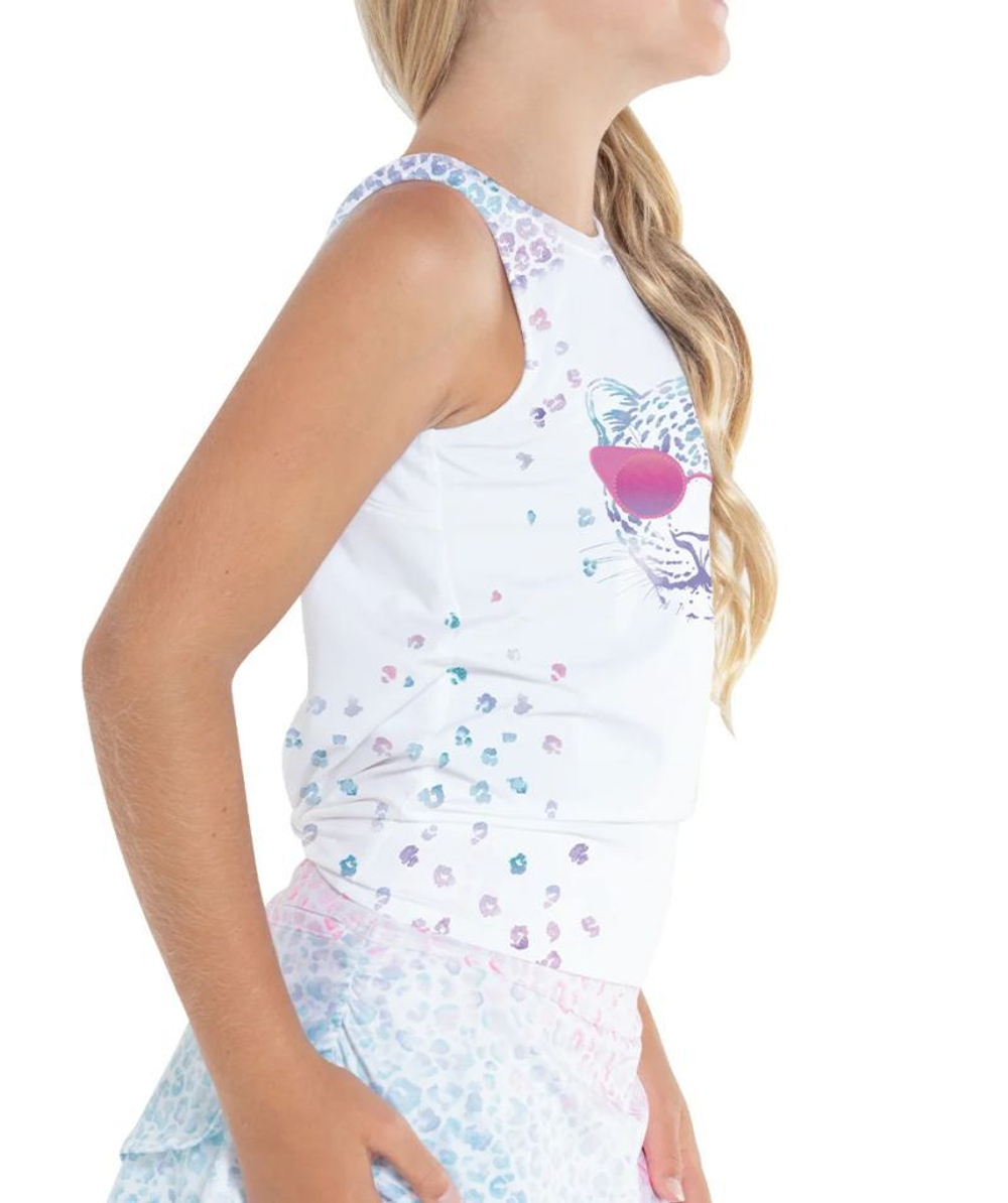 Футболка для девочки теннисная Lucky in Love Novelty Stay Fierce Tie Back Tank Top - разноцветный