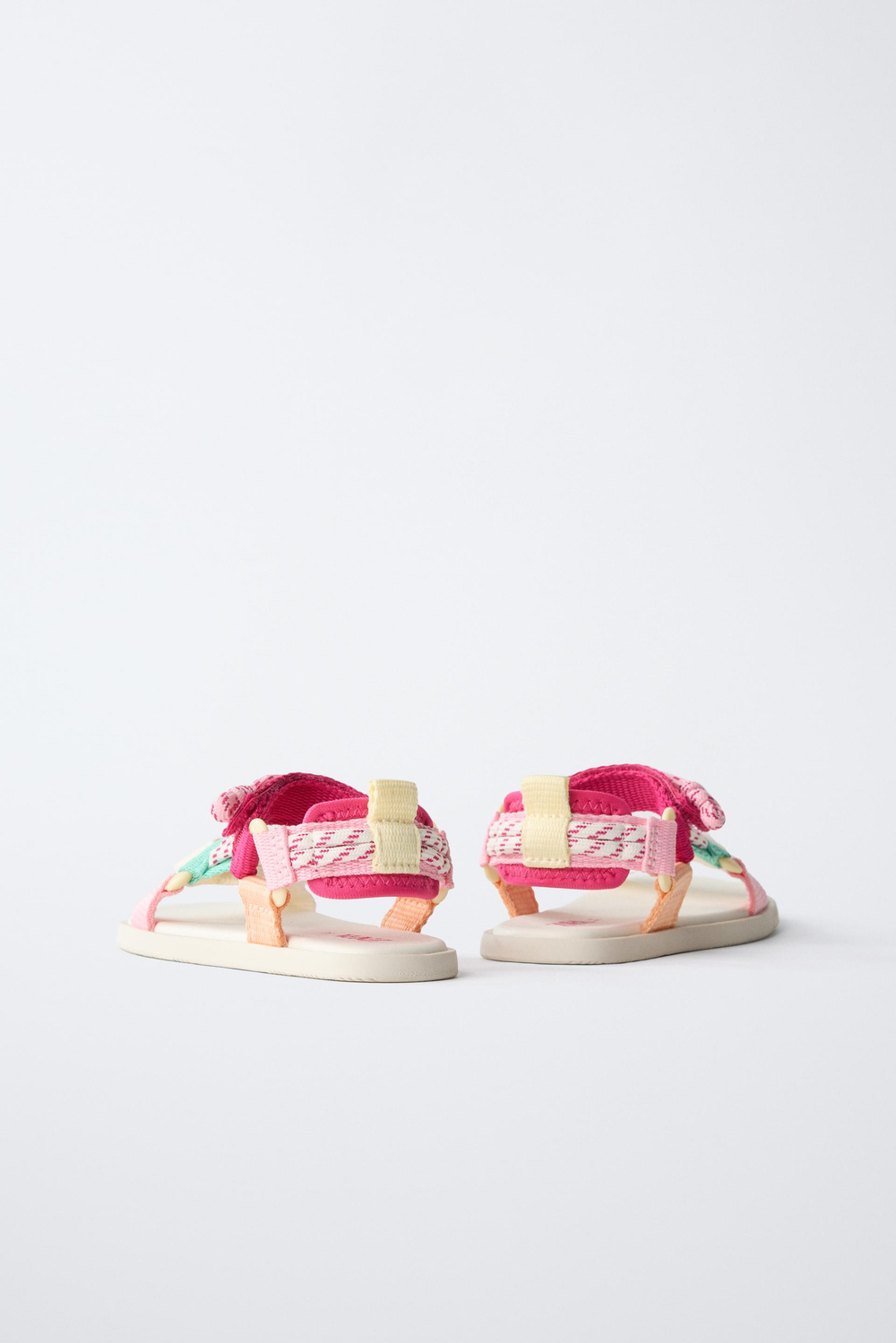 ZARA ТЕХНИЧЕСКИЕ МНОГОЦВЕТНЫЕ САНДАЛИИ BAREFOOT, РОЗОВЫЙ