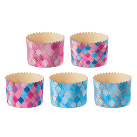 Форма бумажная для  кулича (300 гр.) "Витражи" (110/85 мм) 136шт/туб