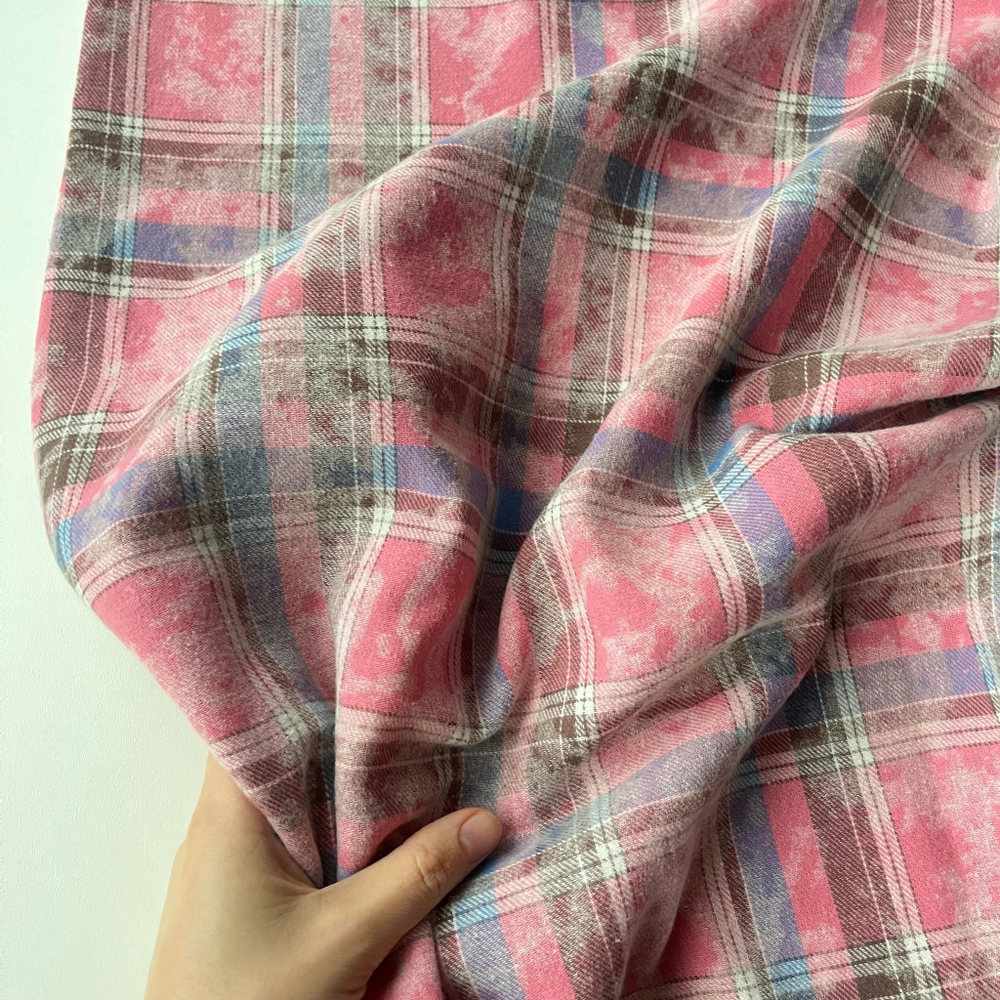 Фуле варенка Розовая клетка