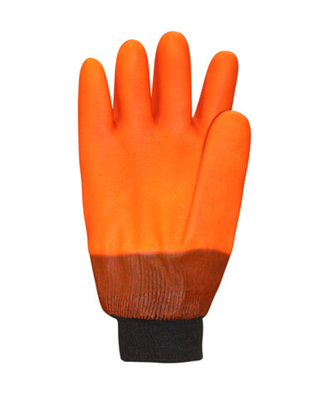 Перчатки утепленные "ВИНТЕРЛЕ Оранж РП", двойное ПВХ, утепл. х/б ткань с начесом, манжета, в уп72пар