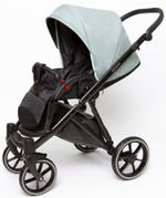 Детская коляска Peppy Zoom 2 в 1 01 Black экокожа/Мята экокожа