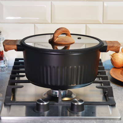 Кастрюля 3,2л Ristretto Stella, а/пр литая со стеклянной крышкой