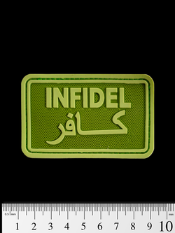 Шеврон Infidel PVC 5х8 см. Олива