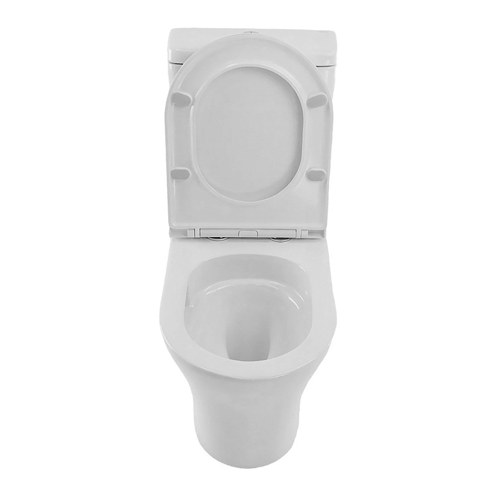 Унитаз-компакт Azario Amadeo 375х650х830 безободковый, слив "Торнадо", с быстросъемным сиденьем "Микролифт" (AZ-2801-S)