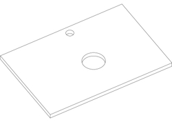 Тумба под раковину со столешницей DIWO Сочи 60 подвесная, антрацит