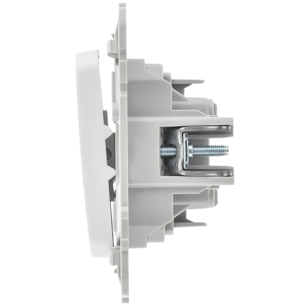 FLITE Выключатель 2-клавишный с индикацией 10А ВС12-1-1-ФлБ белый IEK