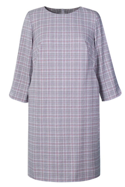 Платье женское 1635А, клетка белая #406БКл051635А