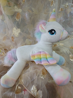 Единорог белый, 42 см, лежит