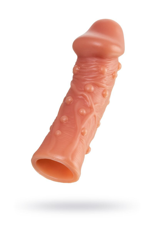 Насадка-удлинитель на пенис KOKOS PS.002-L, 16,5 см, с клиторальной стимуляцией