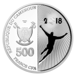 500 франков. Футбол Гол. Камерун. 2018 год. PROOF