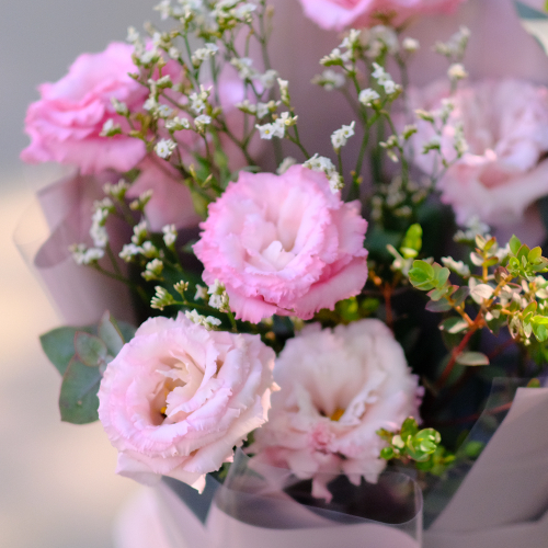 Купить Букет-комплимент из эустомы #514