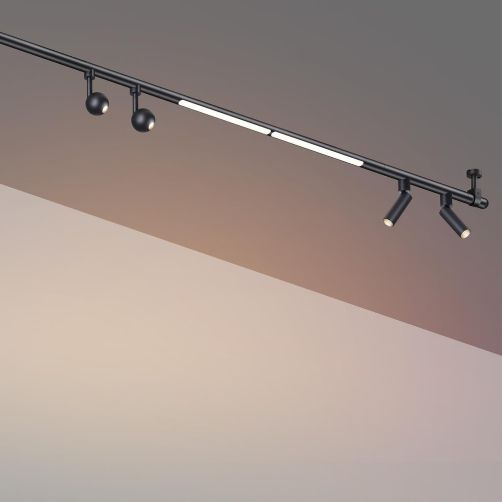 359363 KONST NT24 030 черный Светильник диммир. со сменой цв. температ. (управл. - пульт ДУ или прилож. Smart Life) IP20 LED 16W 48V 3000-6000К GLAT