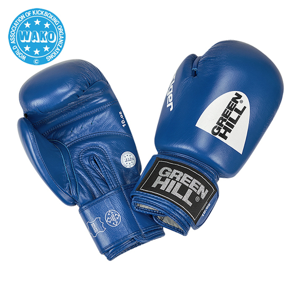 BGT-2010w Боксерские перчатки TIGER WAKO Approved синие