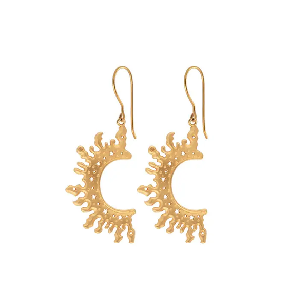 Серьги «Полусолнце», серебро