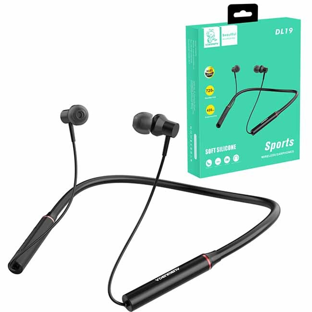 Спортивные наушники Bluetooth DENMEN DL19 (черный)