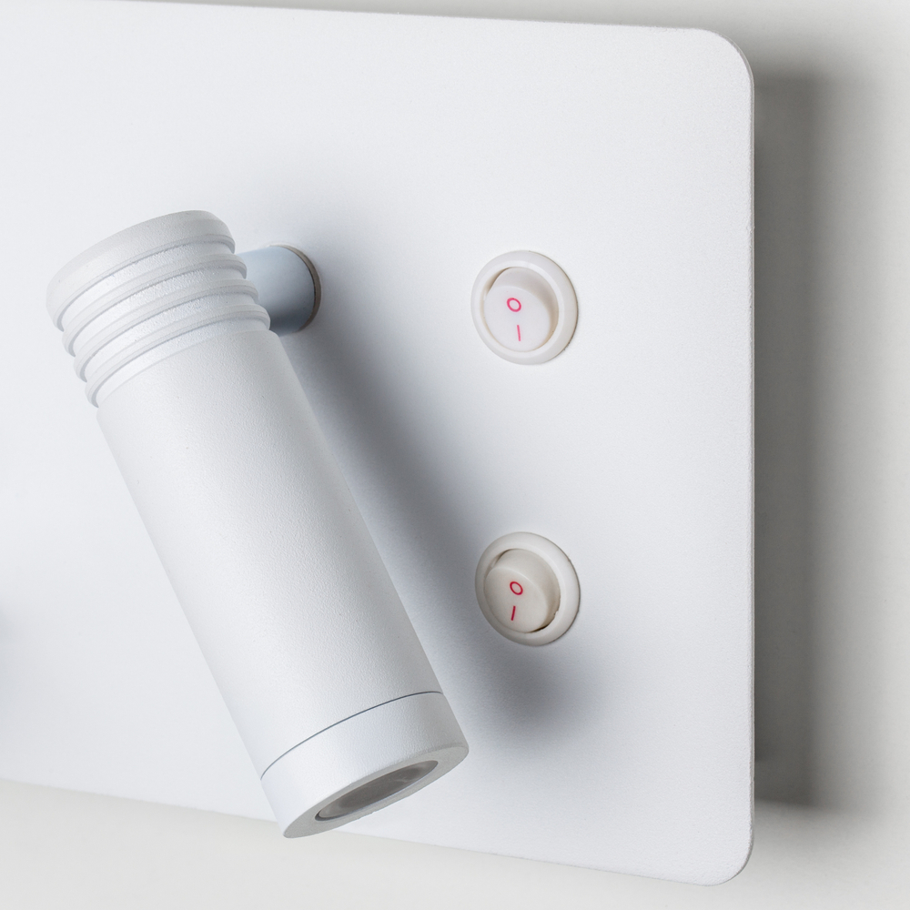 808546 Бра MURO 4,5W+3W LED 360LM+240LM БЕЛЫЙ 3000K