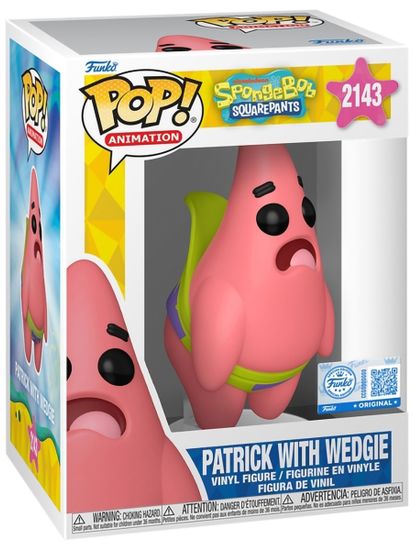 Фигурка Funko POP! Animation SpongeBob Squarepants Patrick w/Wedgie (Exc) (2143) 84981 / Фигурка Фанко ПОП! по мотивам мультсериала "Губка Боб Квадратные Штаны", Патрик. Товар уцененный