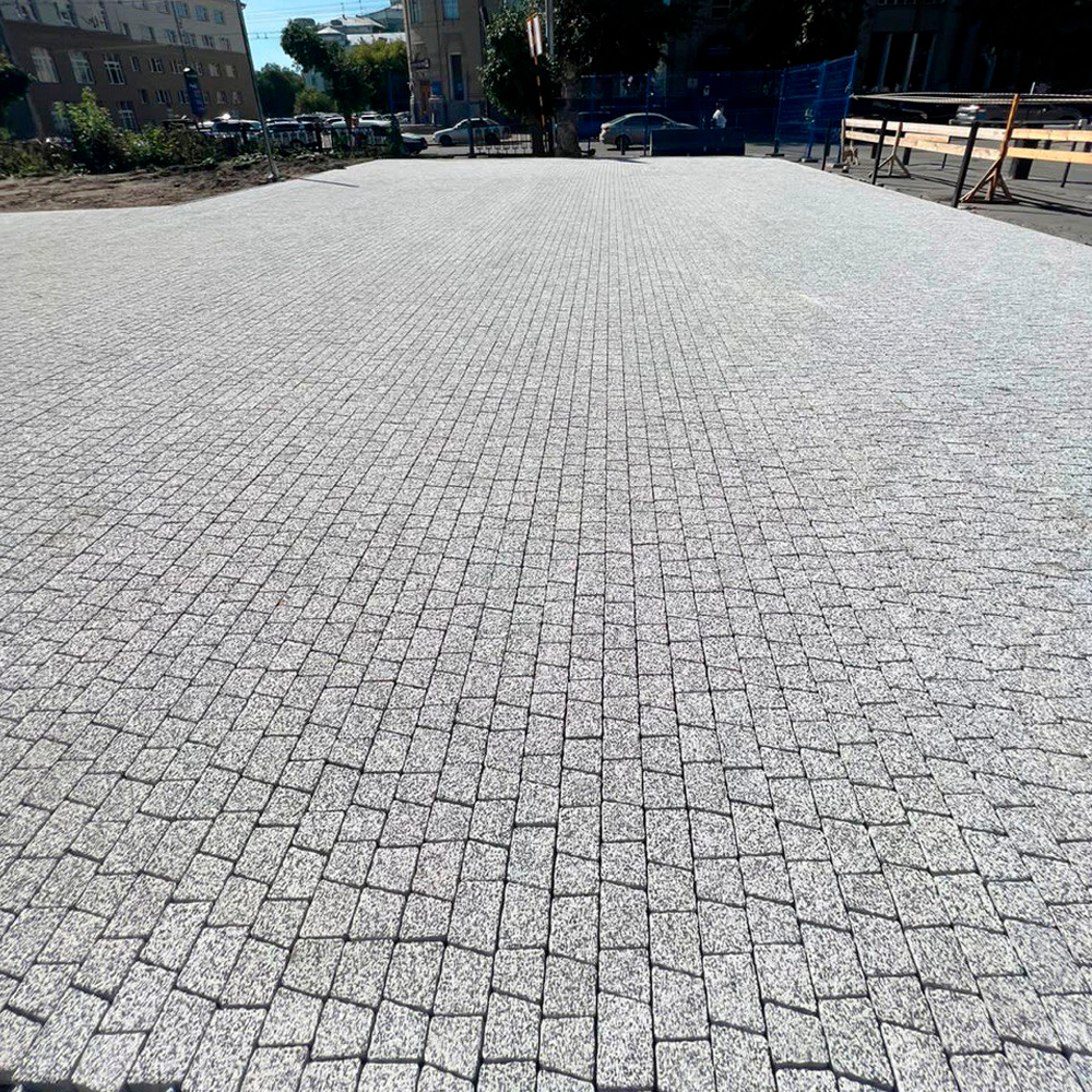 Тротуарная плитка АНТИК - Стоунмикс Белый с черным, комплект из 5 видов плит