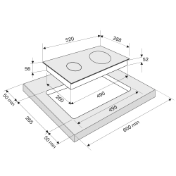 Электрическая варочная панель Krona Erde 30 BL 2BFTS