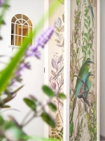 Ширма из массива дерева "Птички" 180см