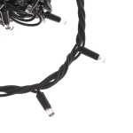 Гирлянда для улицы 16м 180 ламп LED чёрный провод, 8 реж. IP-65, Теплый белый (возможность соединения)