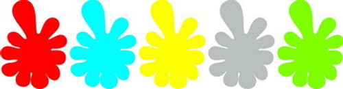 Наклейка Клякса (50х70) разноцв. (A-STICKER)