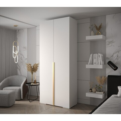 Распашной двухсекционный шкаф Мори - 3 Белый Снег 8685 BS  100*50*240