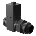 Набор дизайн-вентилей Royal Thermo CUBE прямой (черный) 1/2"