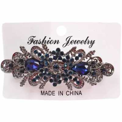 Заколка - автомат металлическая на блистере «KLEVER», верона, цвет как на фото, 8*3см ( хедр Кокетка)