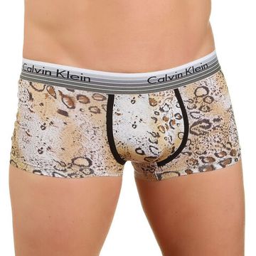 Мужские трусы хипсы коричневые леопардовые Calvin Klein