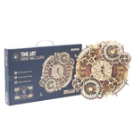 Настенные кварцевые часы с календарём Zodiac Wall Clock (Зодиак) от ROKR - Деревянный конструктор, сборная механическая модель, 3D пазл