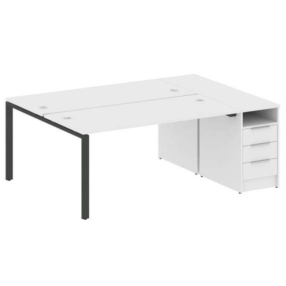 Метал Систем Рабочая станция с тумбой на П-образном м/к БП.РС-СТП-2.4