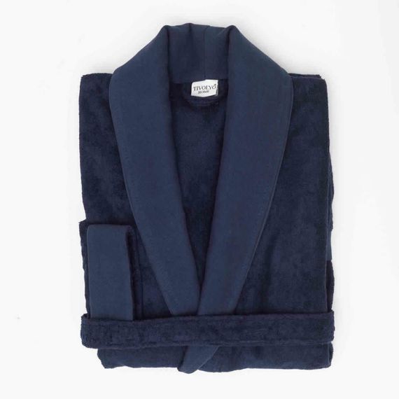 Мужской  махровый халат MODAL синий Tivolyo Home