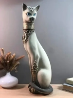 Статуэтка из гипса «Кошка Грация» 51см (бежевый)